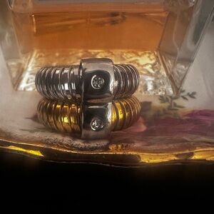 Tubogas Two Tone Oversized Ring size 10